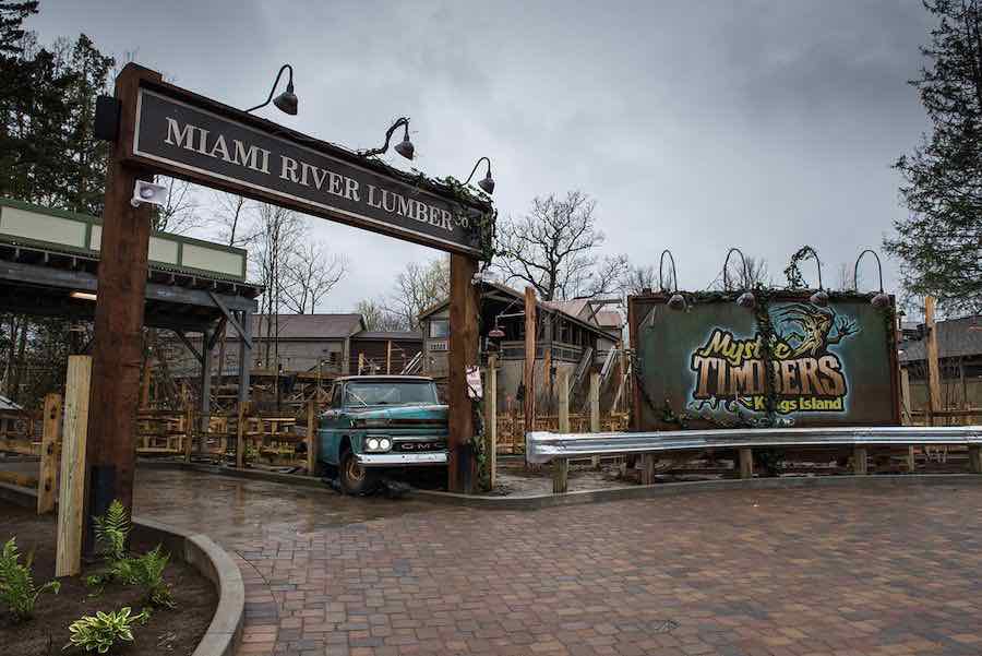 Entrance to an immersive queue line at theme park in USA
