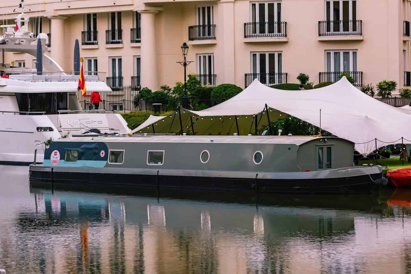 google themed narrowboat in London