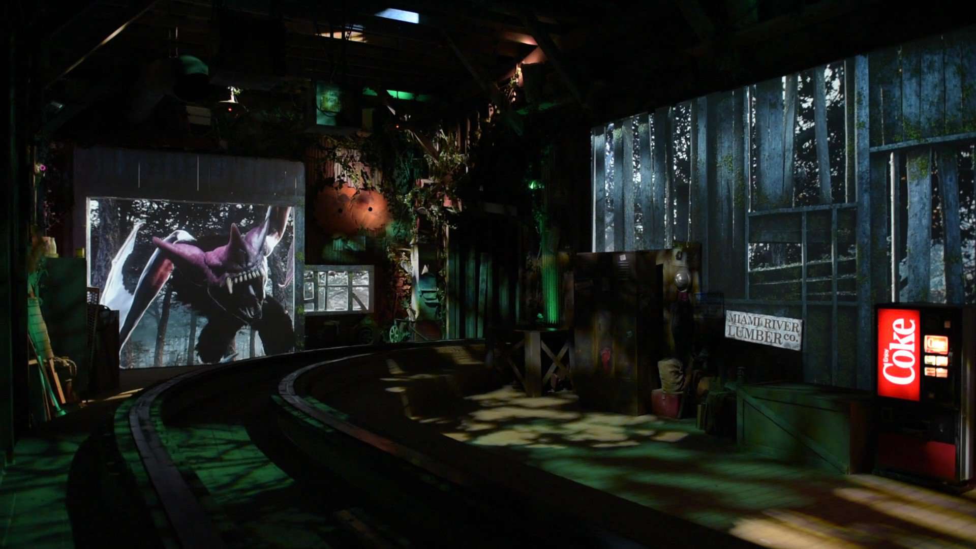 immersive dark ride attraction with sfx and av