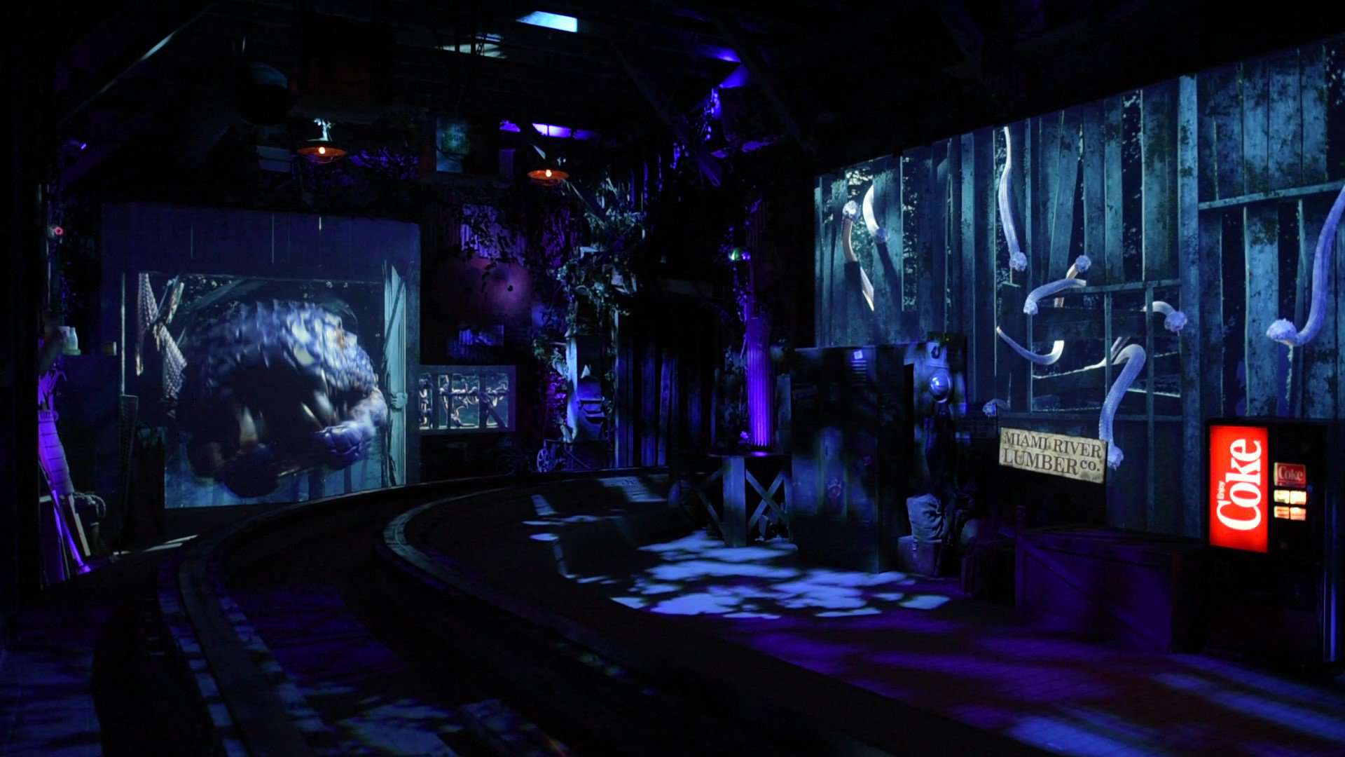 immersive dark ride attraction with sfx and av