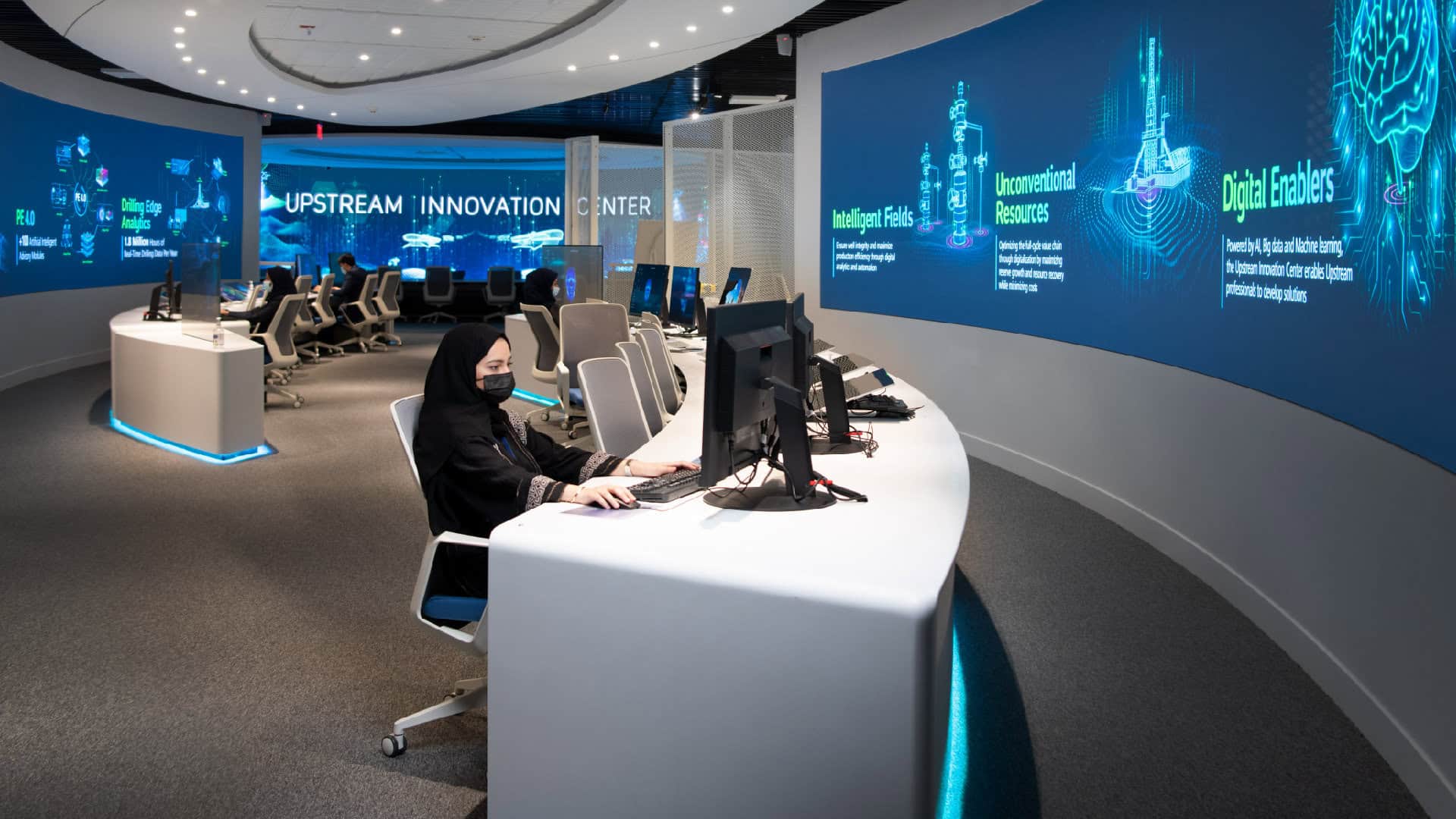 people at work at the upstream innovation centre