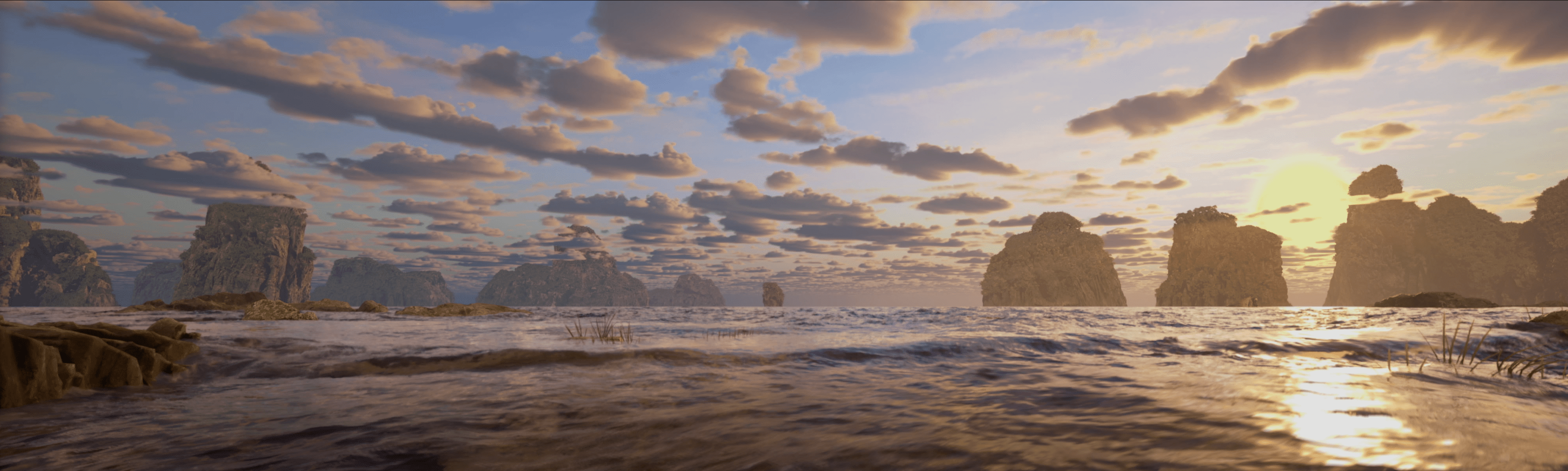 Imagery of a sunset from immersive experience in Macau